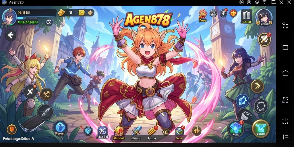 Gameplay AGEN878 menampilkan karakter anime dalam aksi yang seru.