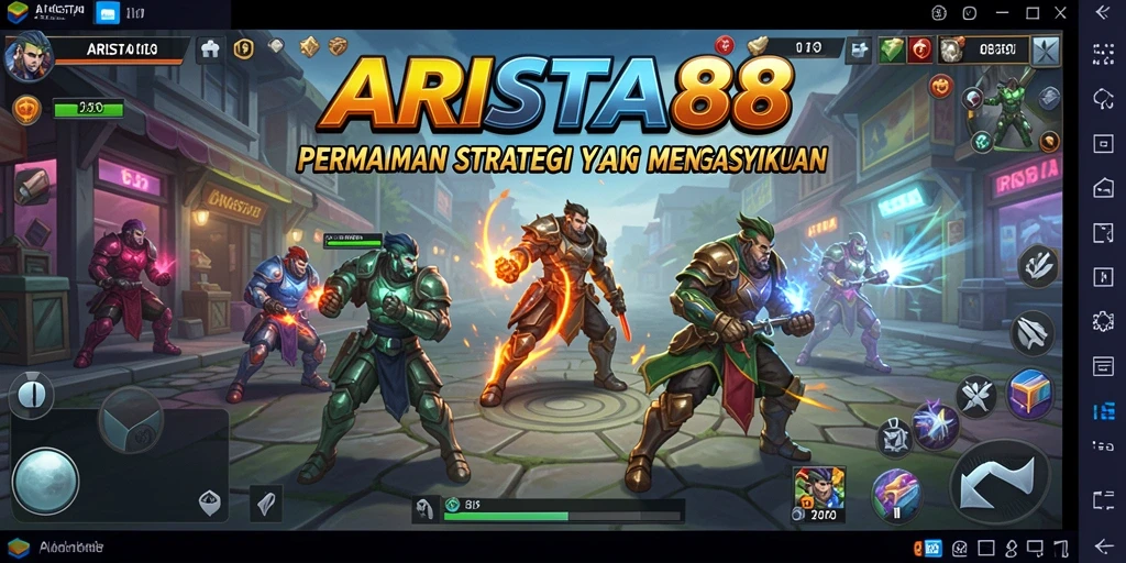 Tampilan gameplay menarik dalam ARISTA88 dengan pertempuran strategis.
