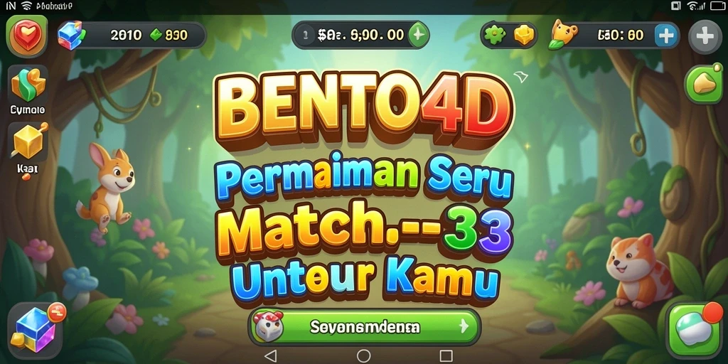 Tampilan gameplay BENTO4D dengan elemen Match-3 yang menarik.