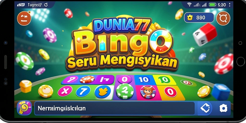 Screenshot gameplay DUNIA77 yang menampilkan suasana seru permainan Bingo.