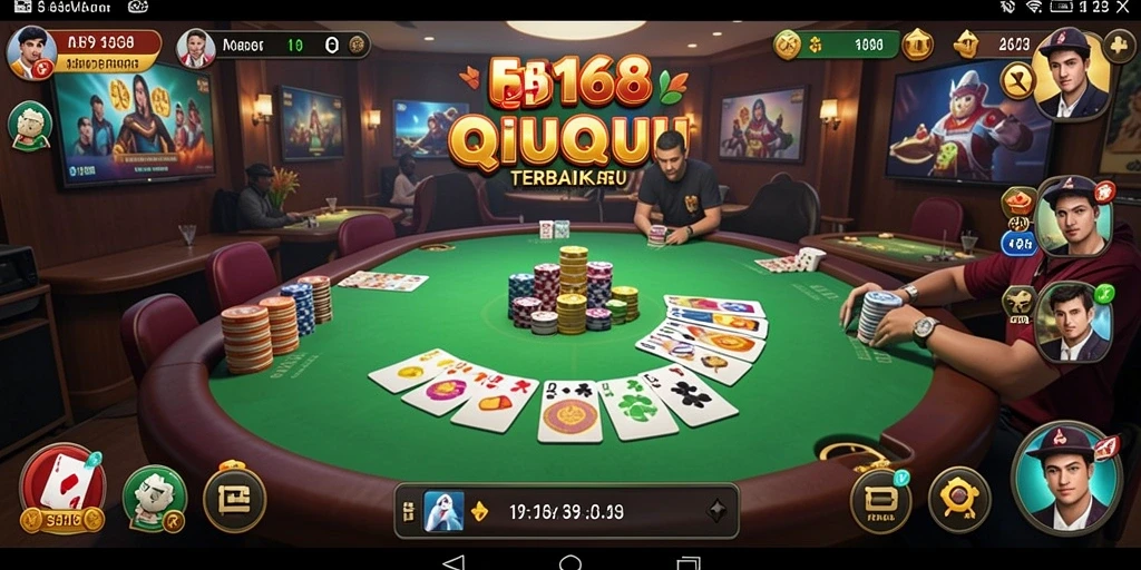 Screenshot gameplay FB168 menampilkan aksi seru QiuQiu.