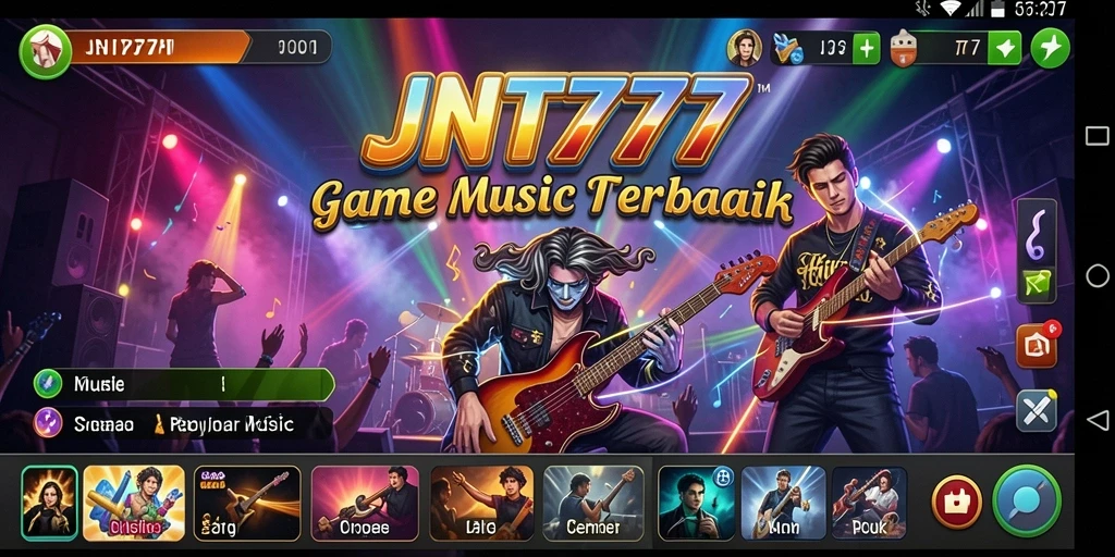 Tampilan gameplay JNT777 yang penuh warna dan interaktif.