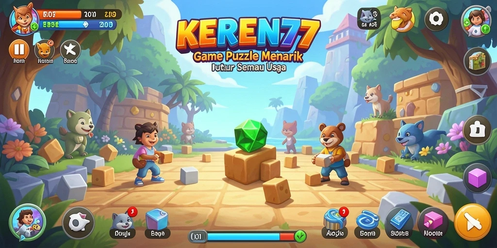 Gameplay seru dalam KEREN77 dengan berbagai teka-teki menantang.