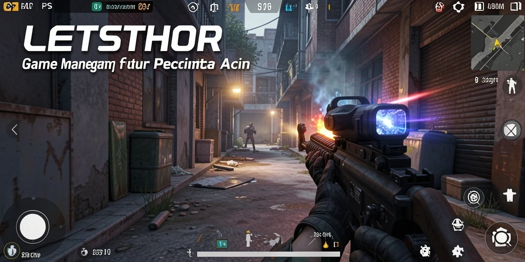 Screenshot yang menampilkan aksi seru dalam gameplay LETSTHOR.