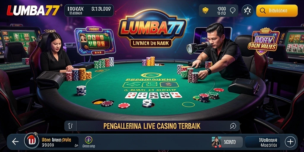Tampilan gameplay Live Casino yang mendebarkan di LUMBA77.