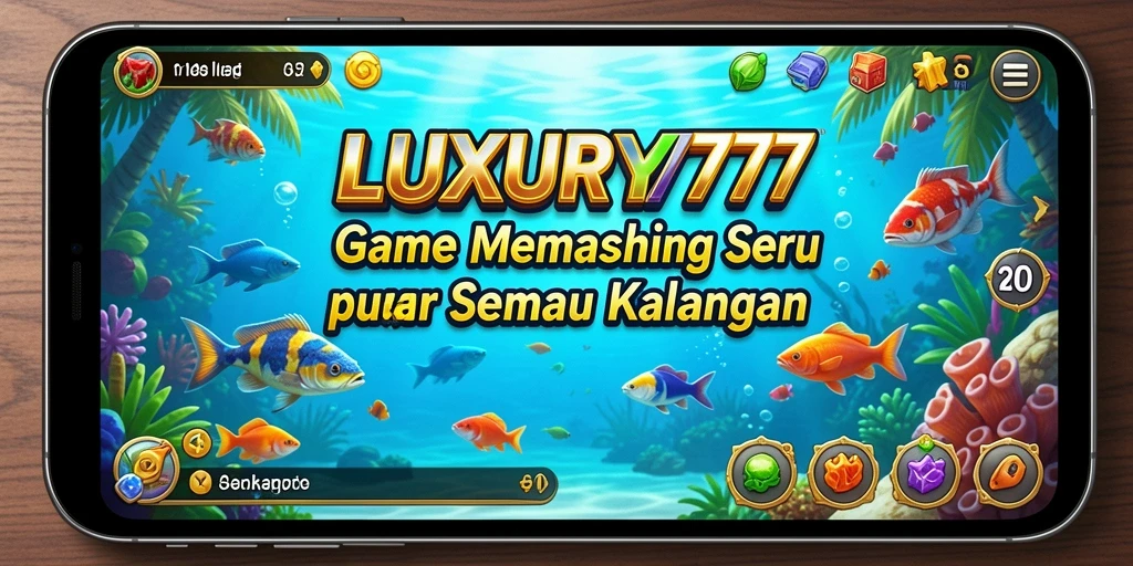 Tampilan gameplay menarik dan menantang di LUXURY777 saat memancing.