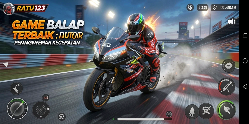 Menampilkan gameplay seru balapan motor di RATU123.