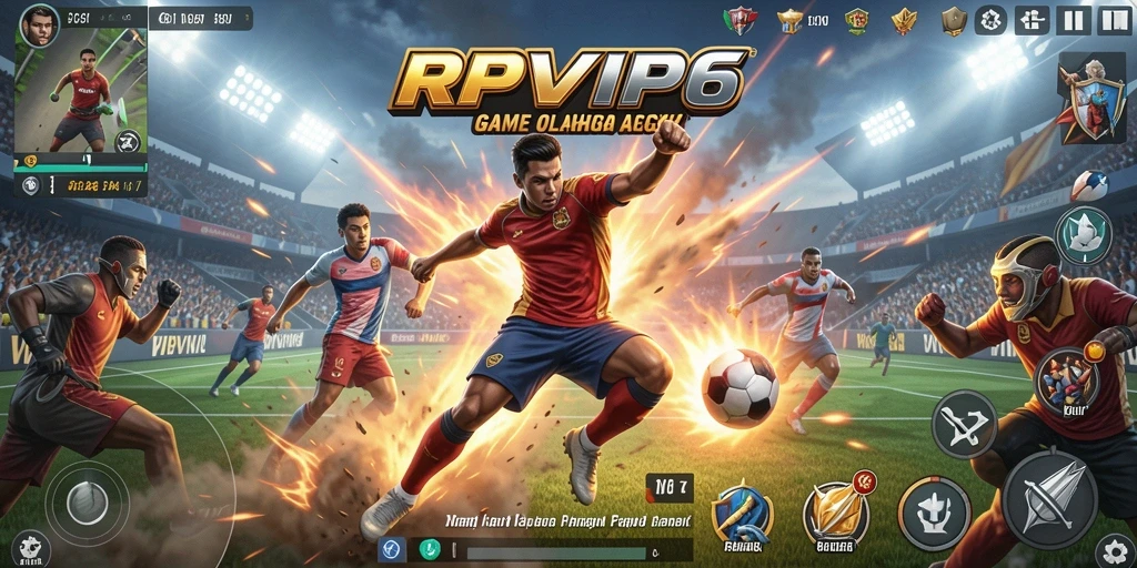 Tangkapan layar utama dari <strong>RPVIP6</strong> menampilkan aksi gameplay olahraga yang seru.