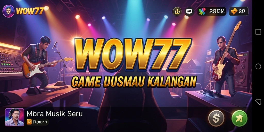 Tampilan gameplay yang cepat dan menarik dari WOW77 dengan berbagai lagu.